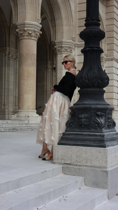 Lorena® | Falda Midi Blanca