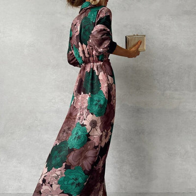 Reina® | Vestido V-neck Floral Elegance