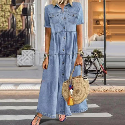 Delfina® | Vestido de Denim Suave