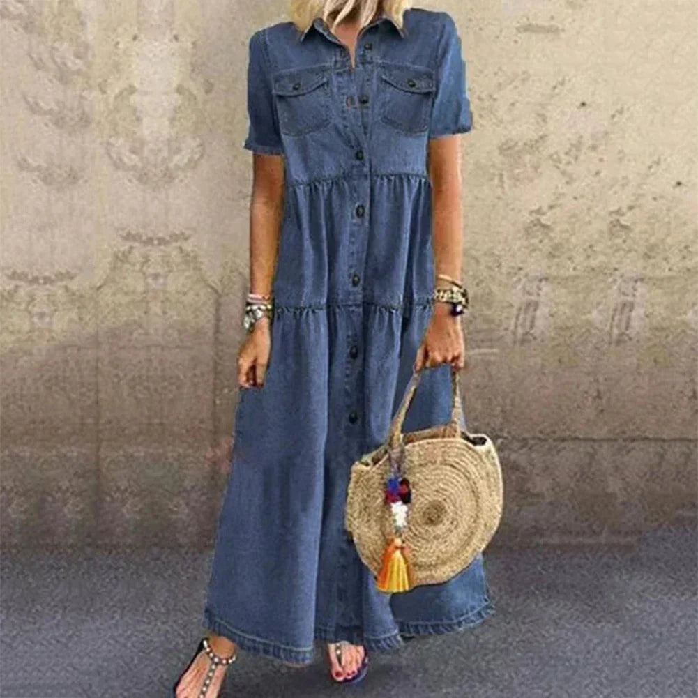 Delfina® | Vestido de Denim Suave