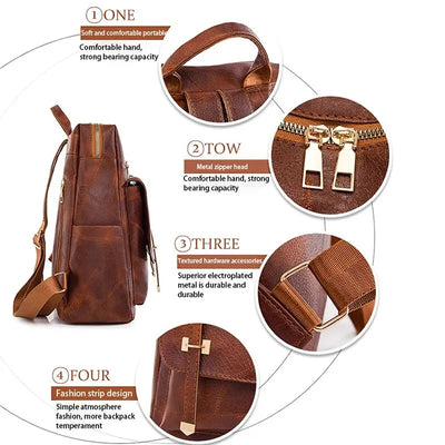 Milagros® | Bolsa de Mujer Vintage de Cuero