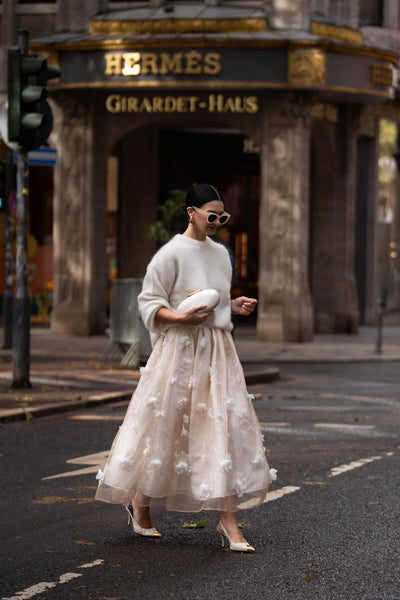 Lorena® | Falda Midi Blanca