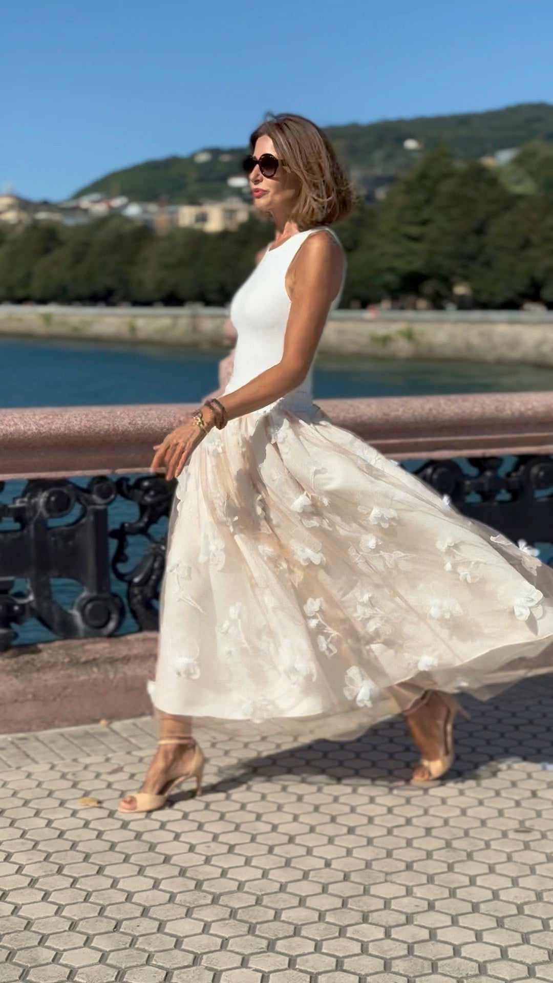 Lorena® | Falda Midi Blanca